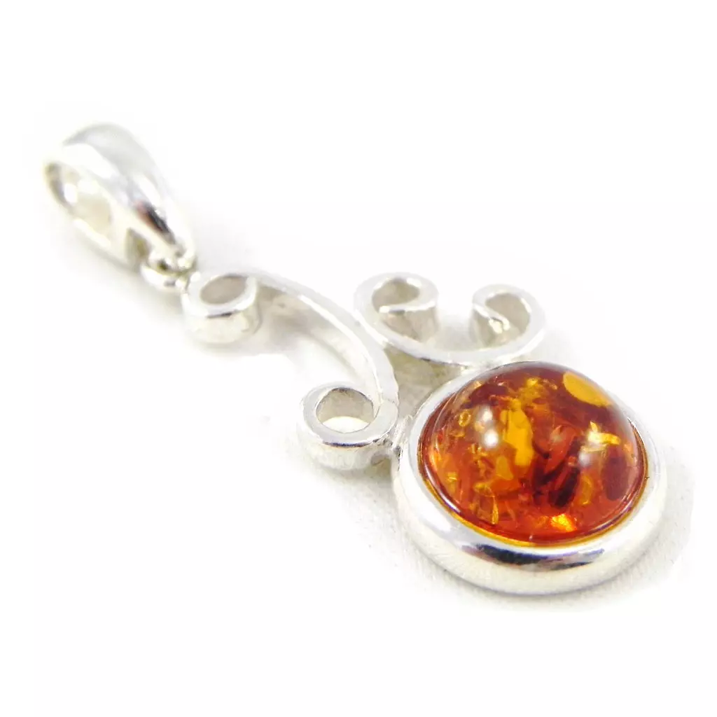 les trésors de lily Pendentif Argent 'Inspiration' Ambre [H5022]