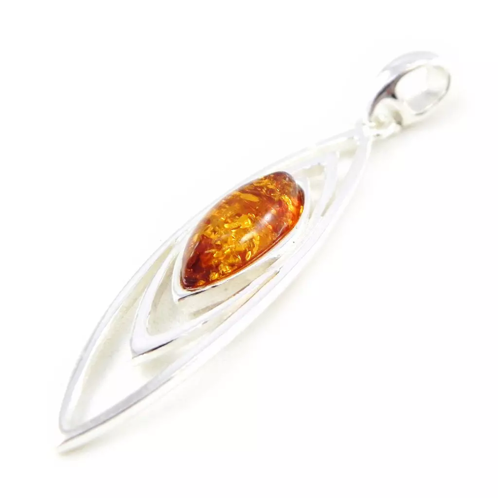 les trésors de lily Pendentif Argent 'Inspiration' Ambre [H5056]
