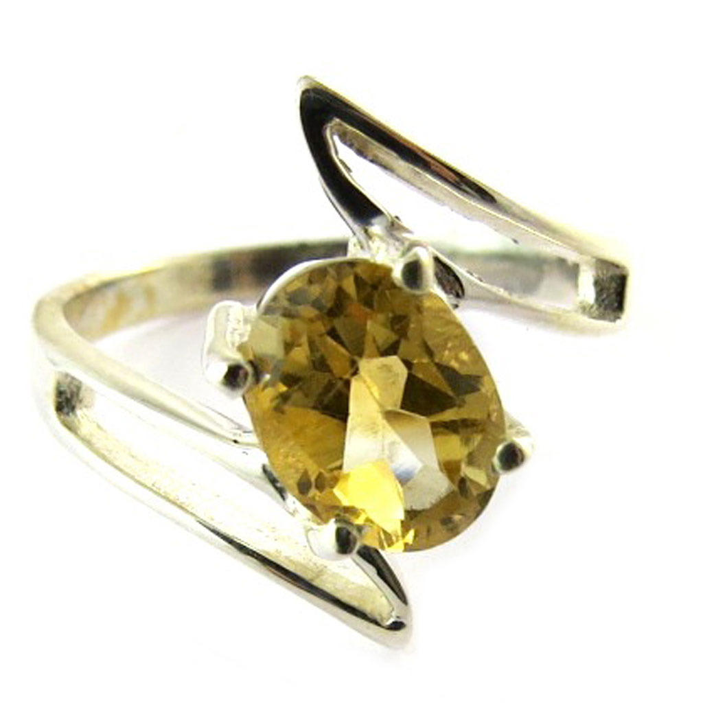 Bague Argent \'Les Précieuses\' Citrine  - [B9190]