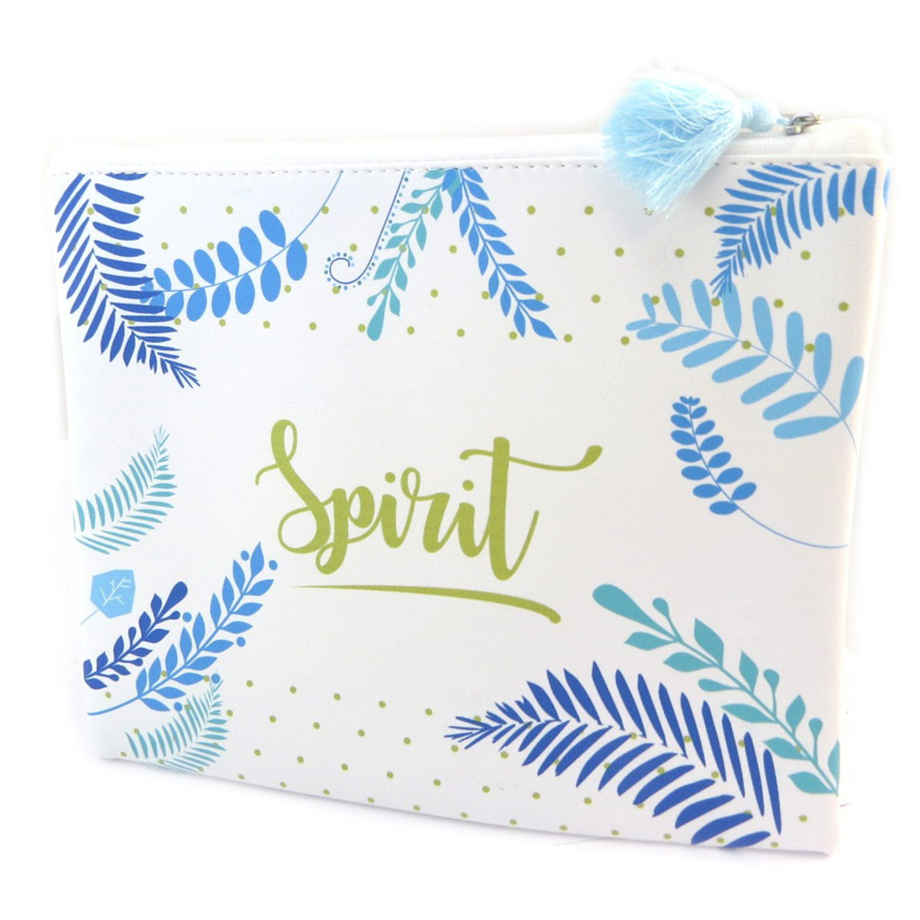 Trousse plate \'Boho\' blanc bleu (Spirit) - 225x19 cm - [P2954]