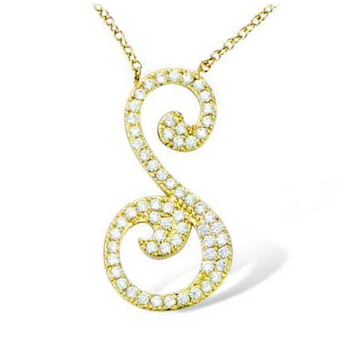 Collier Plaqué-Or \'Infini\' blanc doré - 25x13 mm - [L7234]