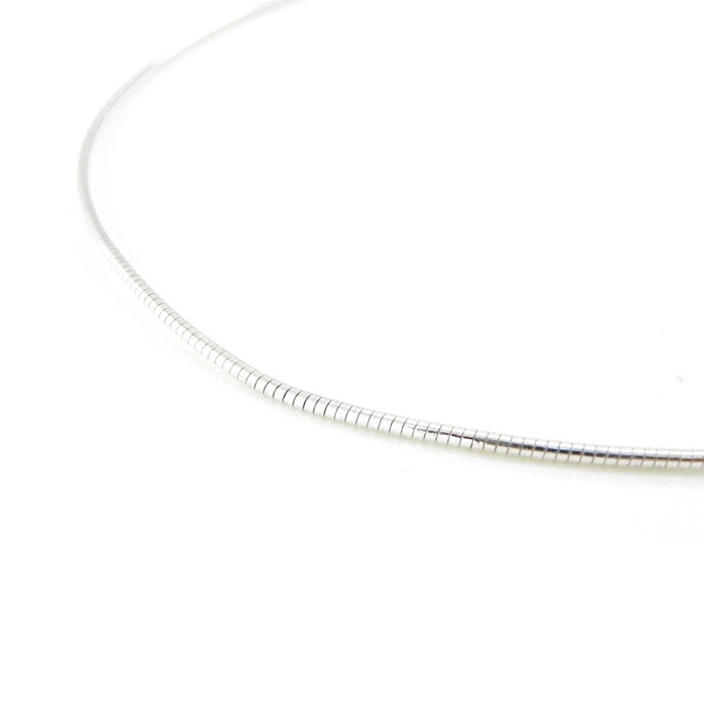 Collier Argent \'Omega\' - 40 cm 12 mm  - [B9371]