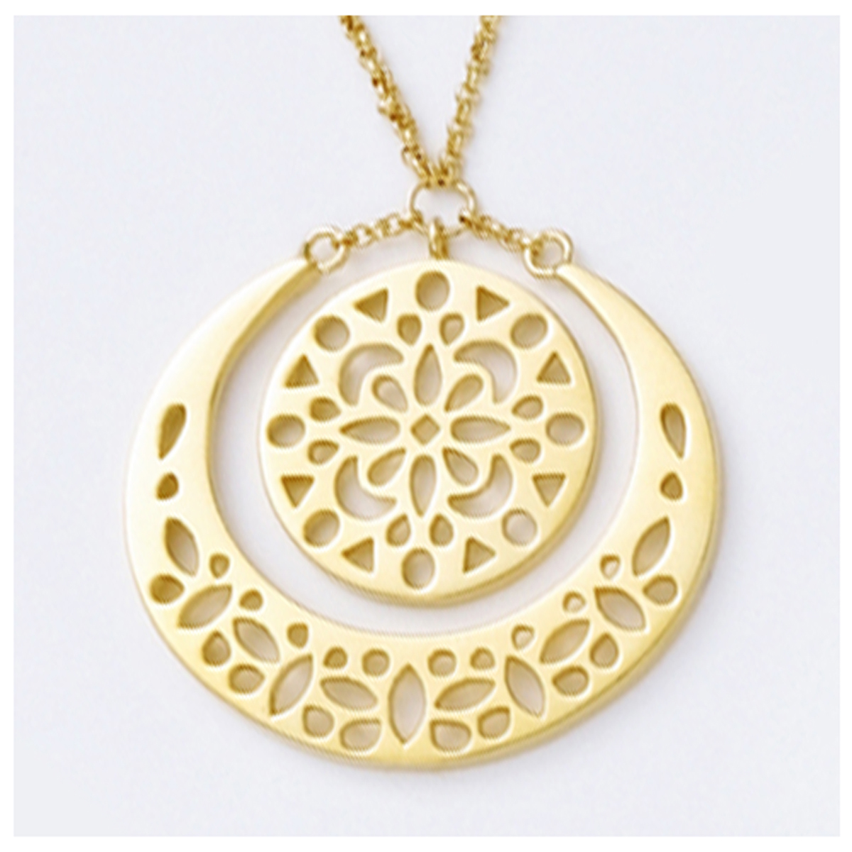 Collier Plaqué-Or \'Chorégraphie\' doré - 35x30 mm - [H5525]