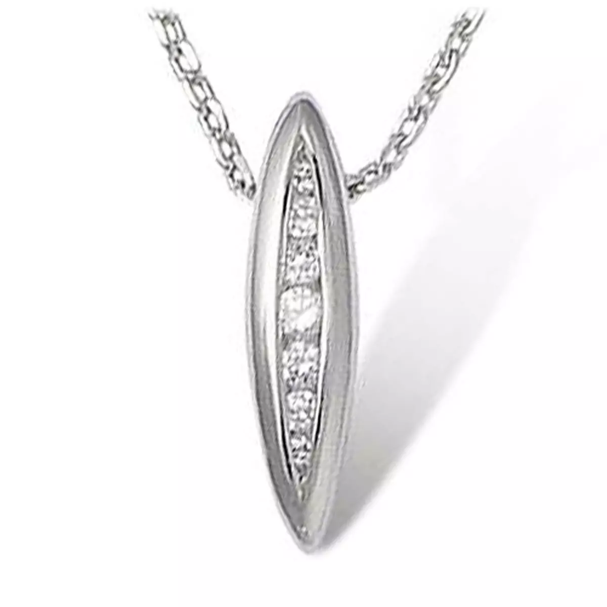les trésors de lily Pendentif Argent 'Câlin' Blanc argenté (rhodié) 20x3 mm [K7166]