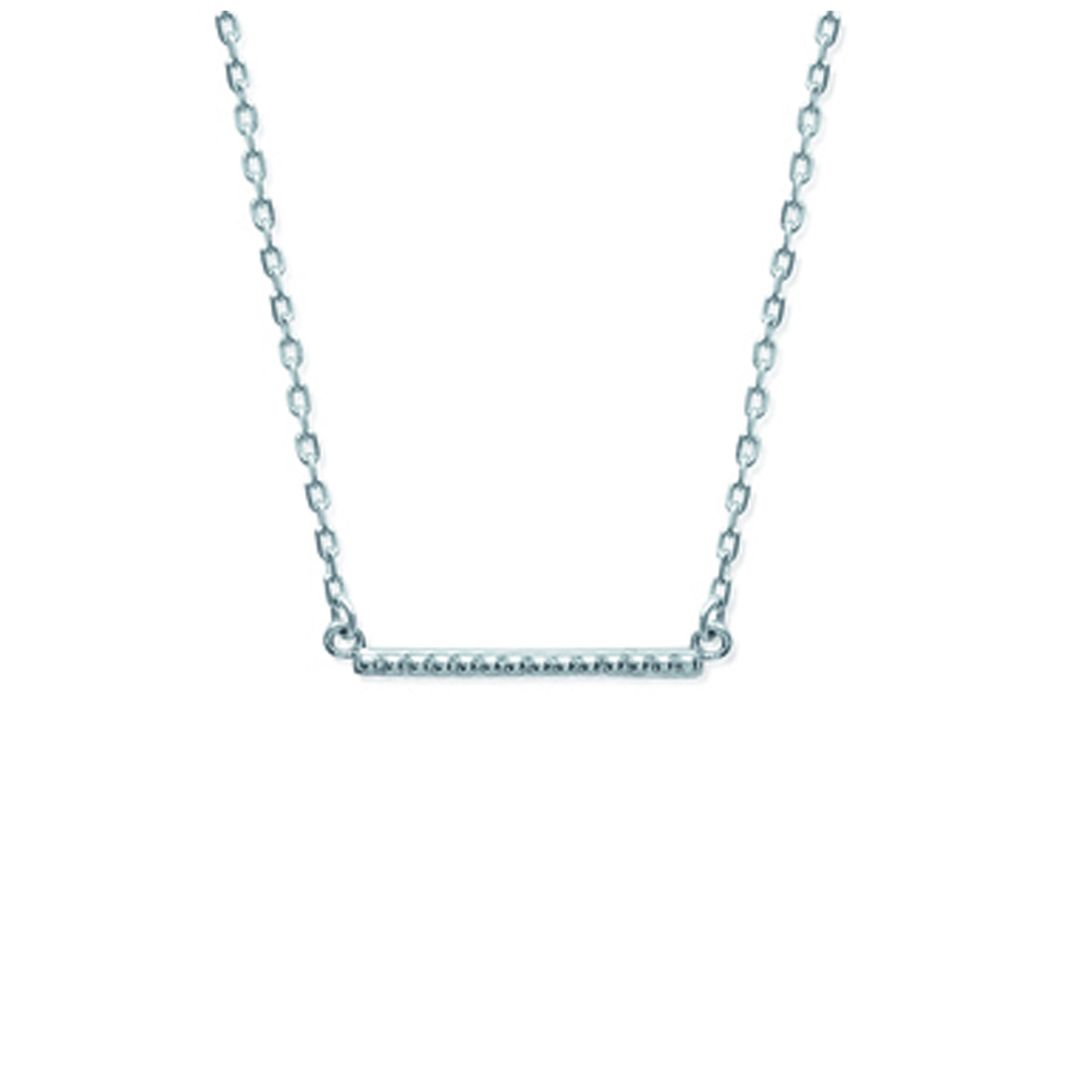 Collier Argent \'Chorégraphie\' argenté - 18x1 mm - [K3691]