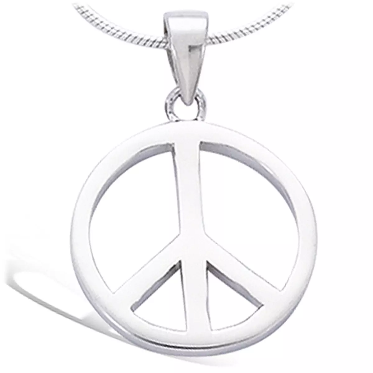 les trésors de lily Pendentif Argent 'Peace' argenté (rhodié) 17 mm [G8839]