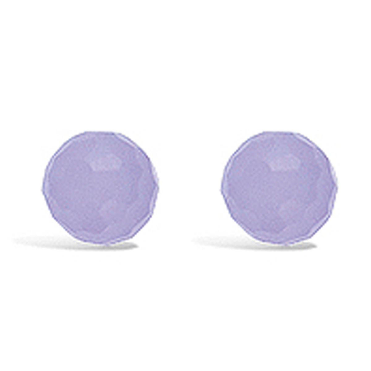 Boucles Argent \'Boules de Cristal\' lavande - 6 mm - [N6885]