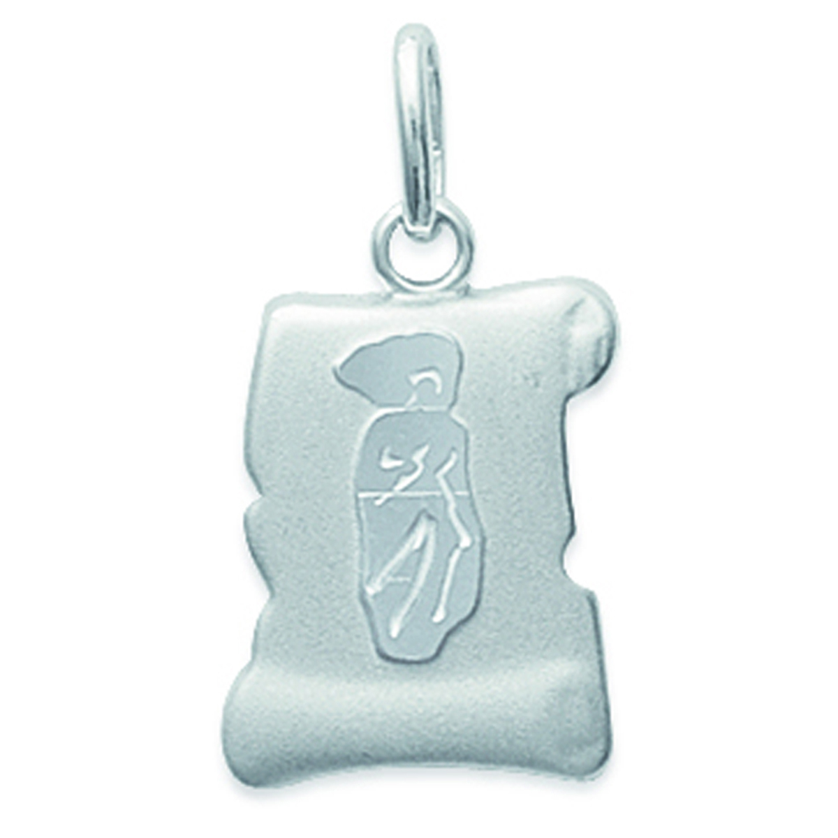 Pendentif Argent \'Vierge\' argenté - 13x15 mm - [F3907]