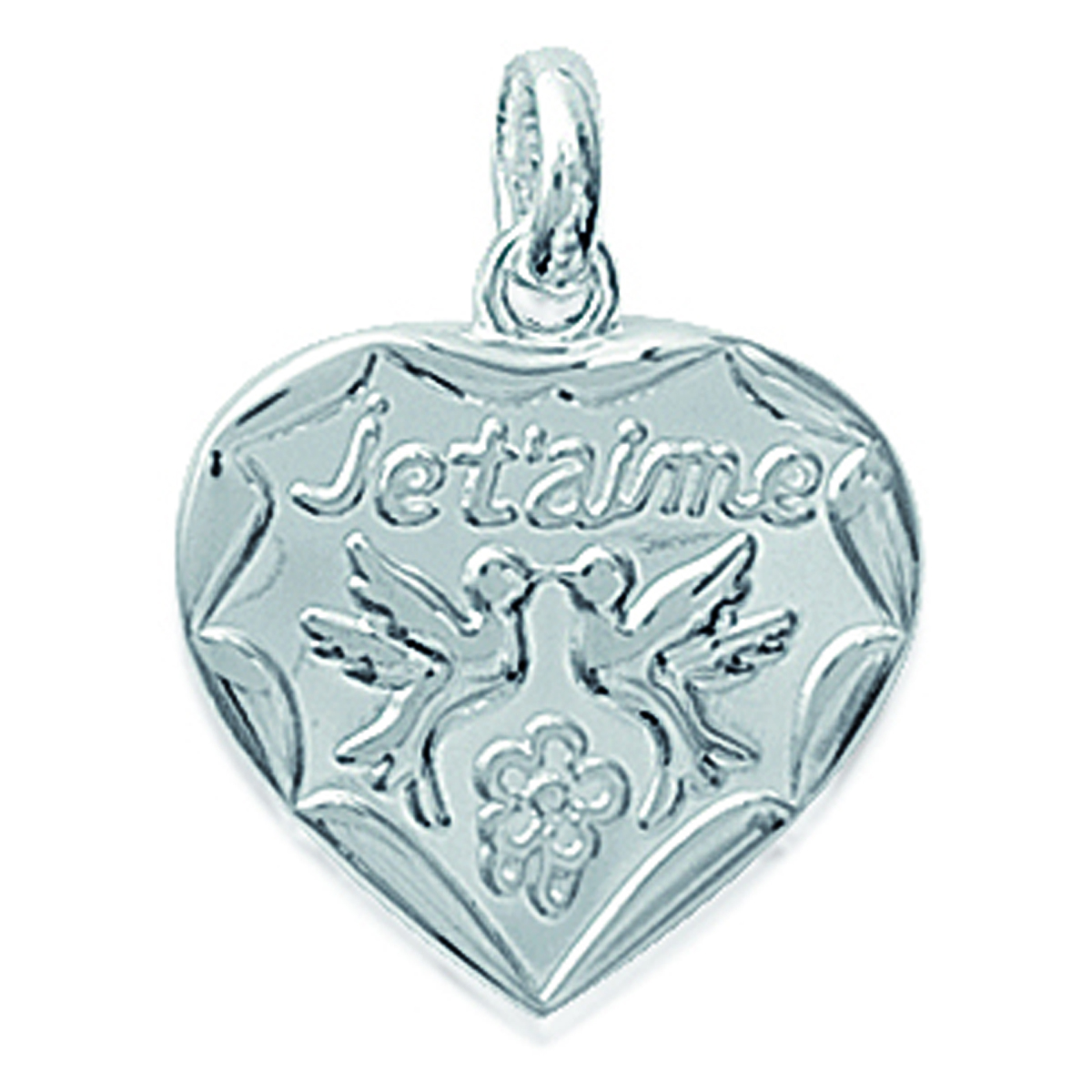 Pendentif Argent \'Légende d\'Amour\' argenté - 18x16 mm - [B9498]