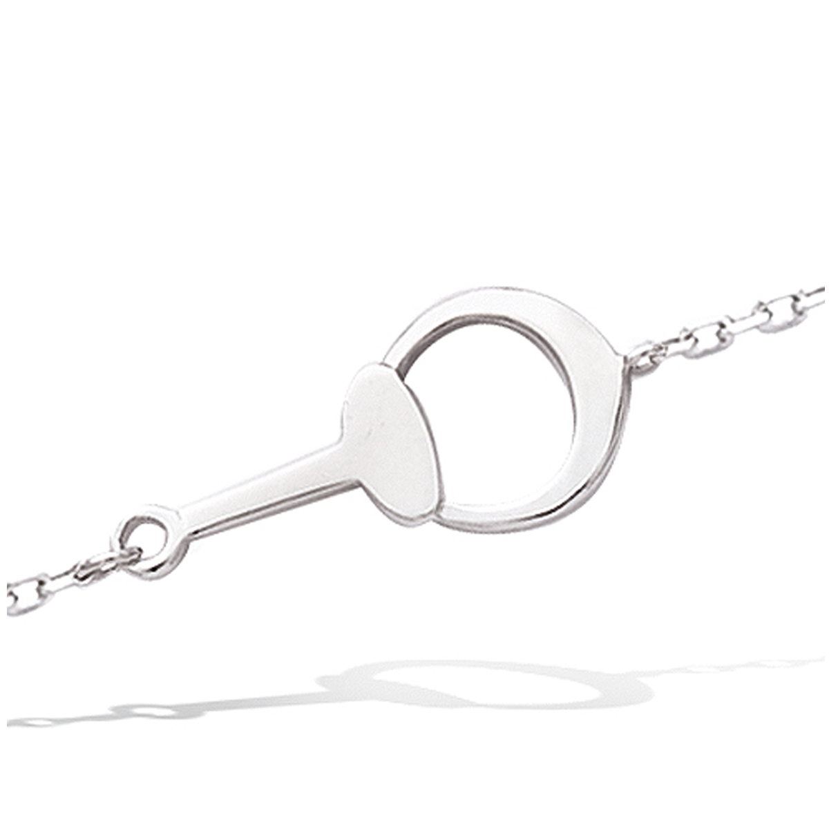 Bracelet Argent \'Equitation\' argenté (rhodié) - 20x10 mm - [R1575]