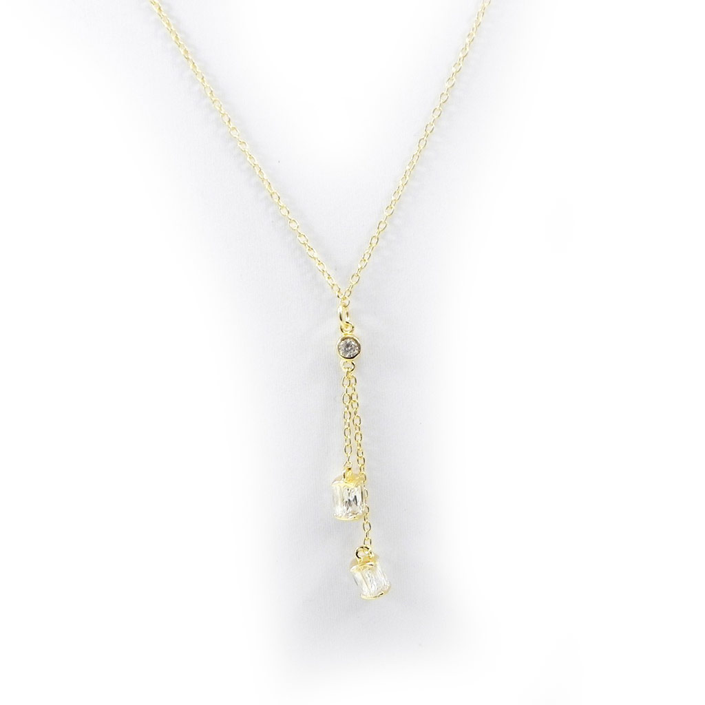 Collier Plaqué-Or \'Delicate\' blanc - [G9311]