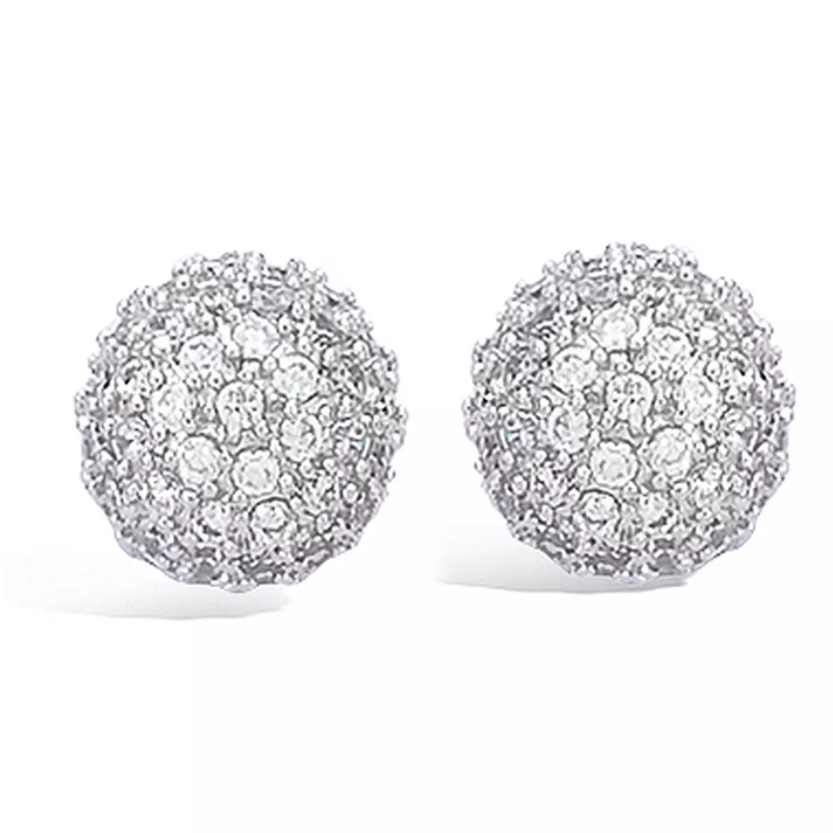 les trésors de lily BO Argent 'Joyaux' blanc argenté (rhodié) 10 mm [E7628]
