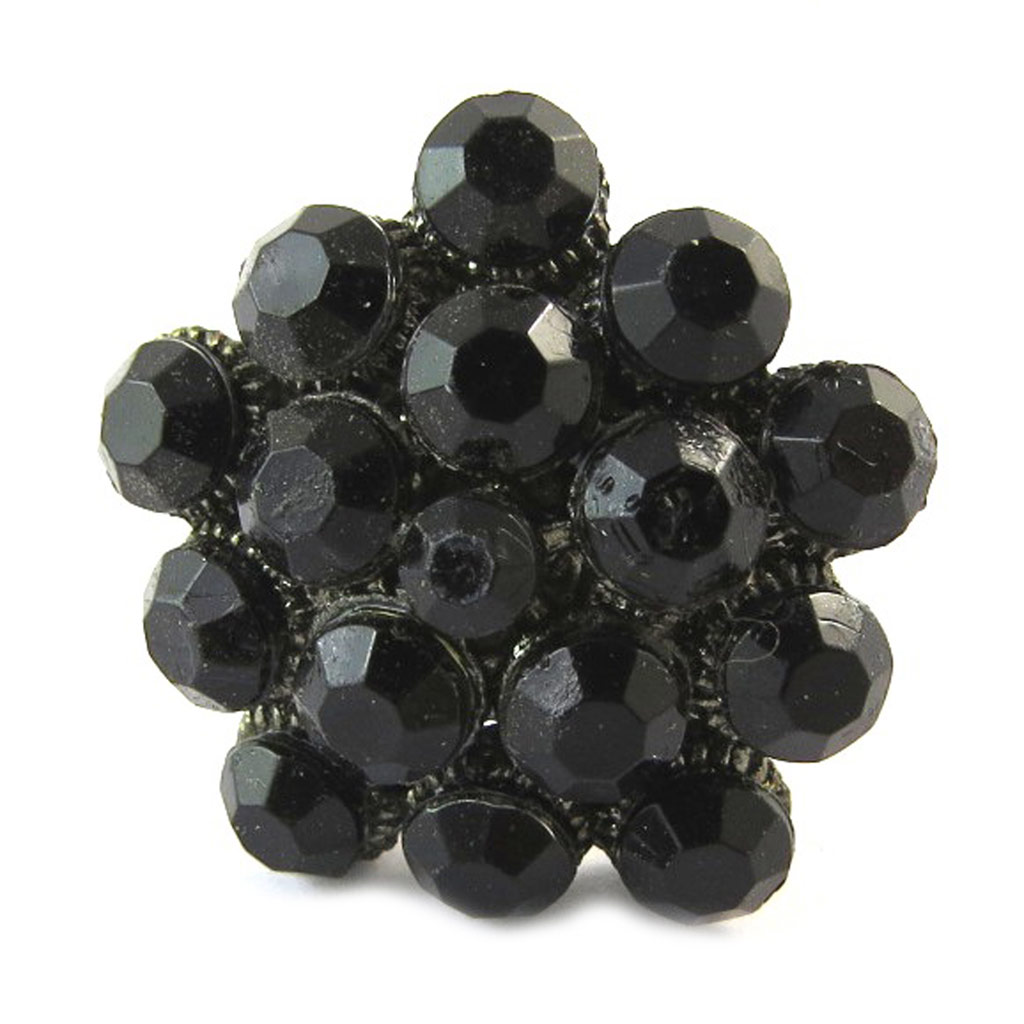 Bague Créateur \'Scarlett\' noir - [N9301]