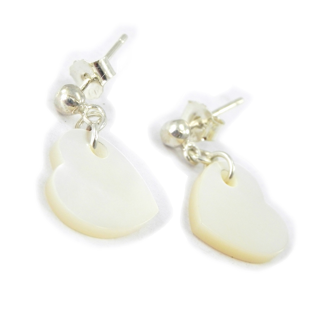 Boucles Argent \'Pure Love\' Nacre  - [E9105]