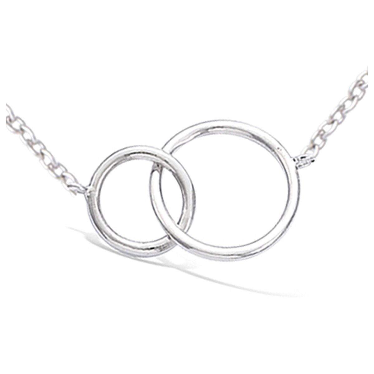 Collier Argent \'Chorégraphie\' argenté (rhodié) - 17x13 mm - [J3551]