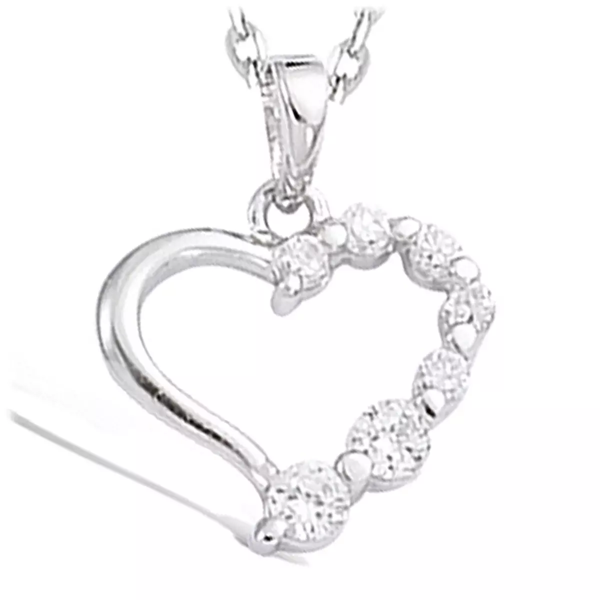 les trésors de lily Pendentif Argent 'Love' blanc argenté (rhodié) 13x15 mm [G9372]
