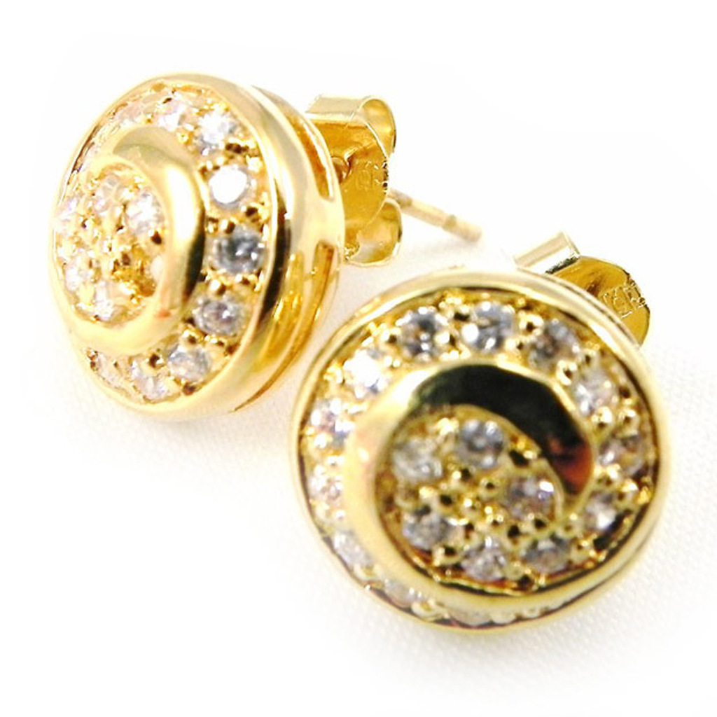 Boucles Plaqué Or \'Déesse\'  - [G9391]