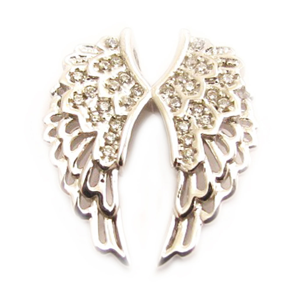 Pendentif Argent \'Les Ailes d\'Ange\' blanc - [L2150]