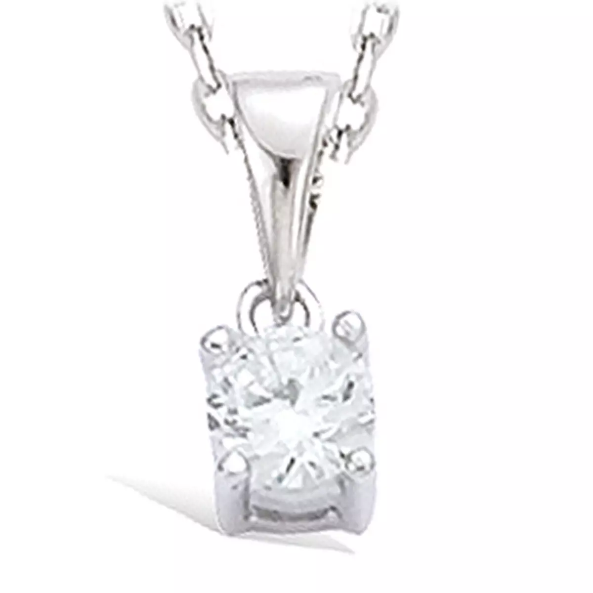 les trésors de lily Pendentif Argent 'Essentiel' Blanc (rhodié) 5 mm [I3959]
