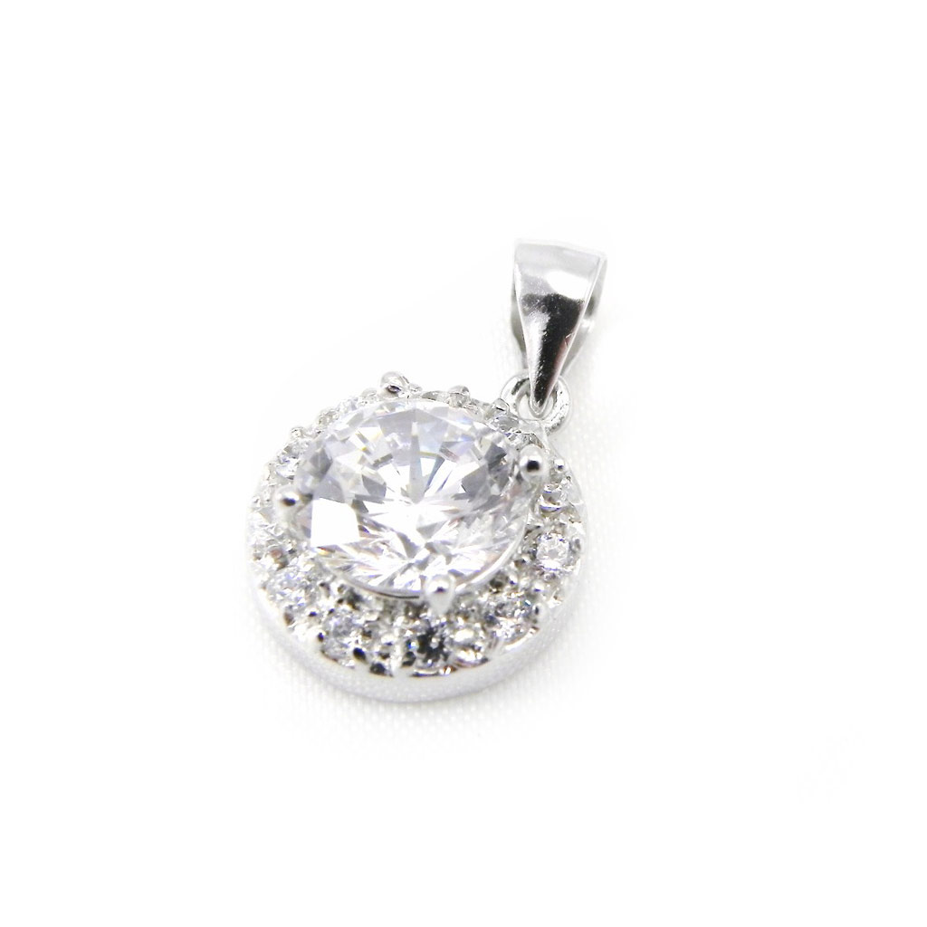Pendentif Argent \'Déesse\' Blanc - [G9407]