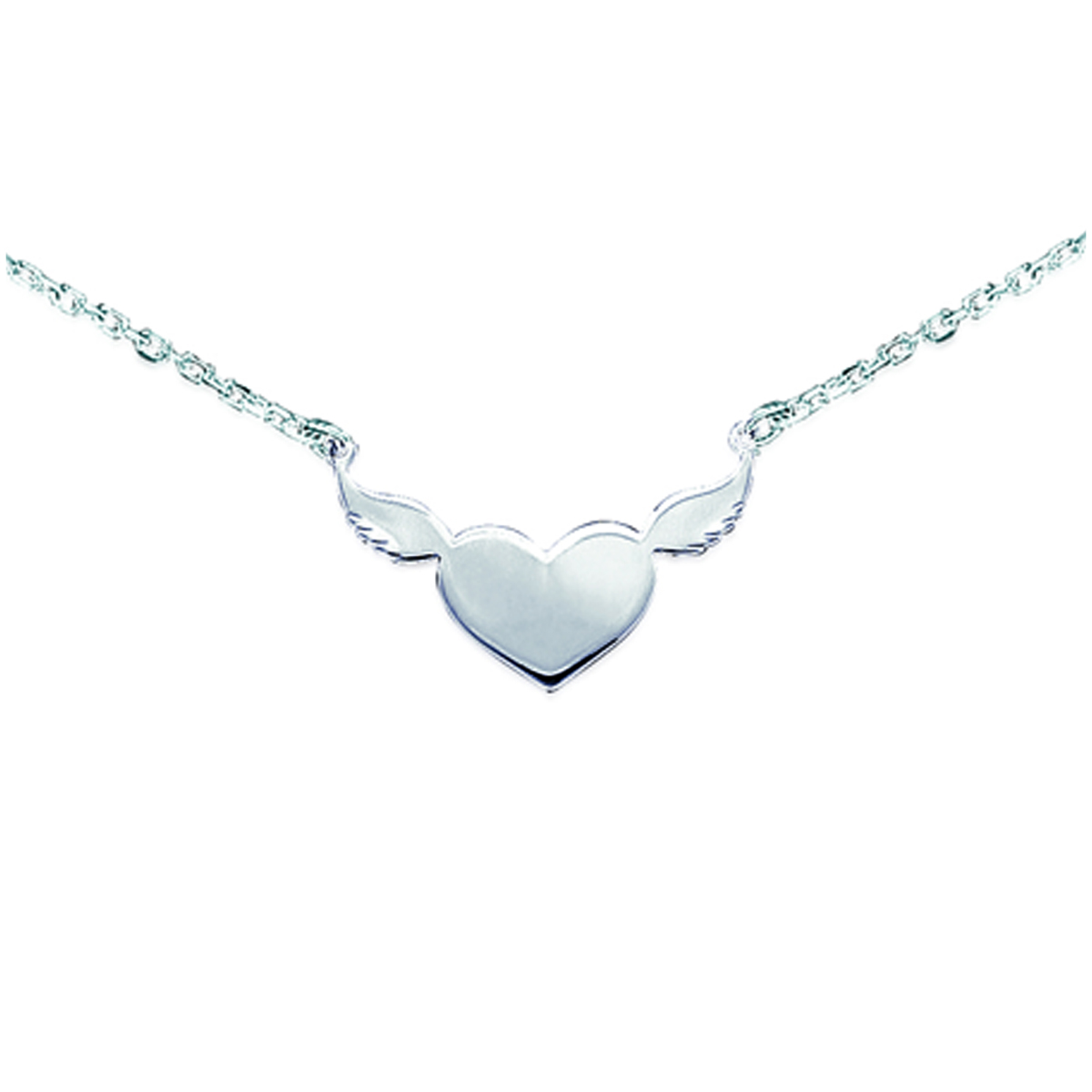 Collier Argent \'In Love\' argenté - 10x20 mm - [B9849]
