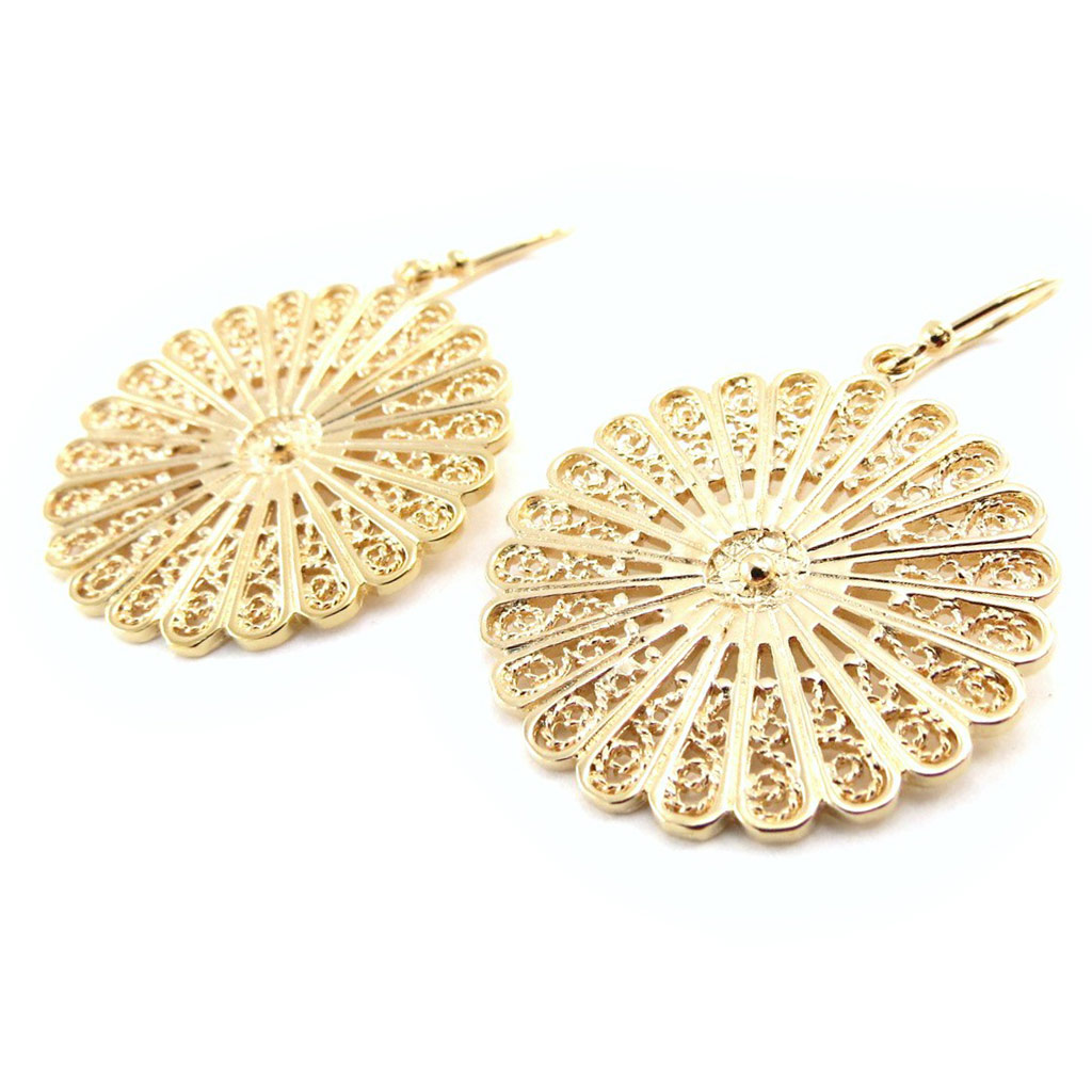 Boucles Plaqué Or \'Alexandrie\'   - [E9199]