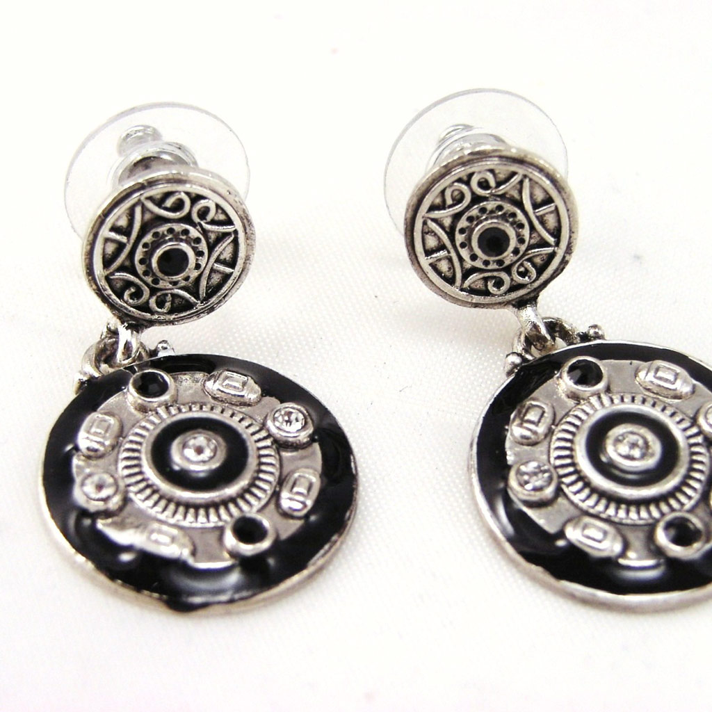 Boucles Créateur \'Byzance\' Noir - [F4269]