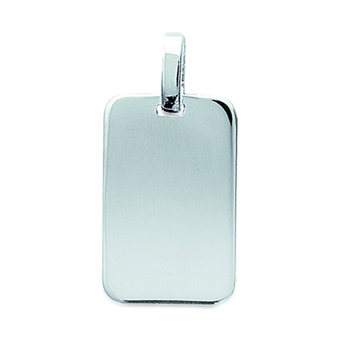 Pendentif Argent \'Médaille\' argenté - 13x25 mm - [B9913]
