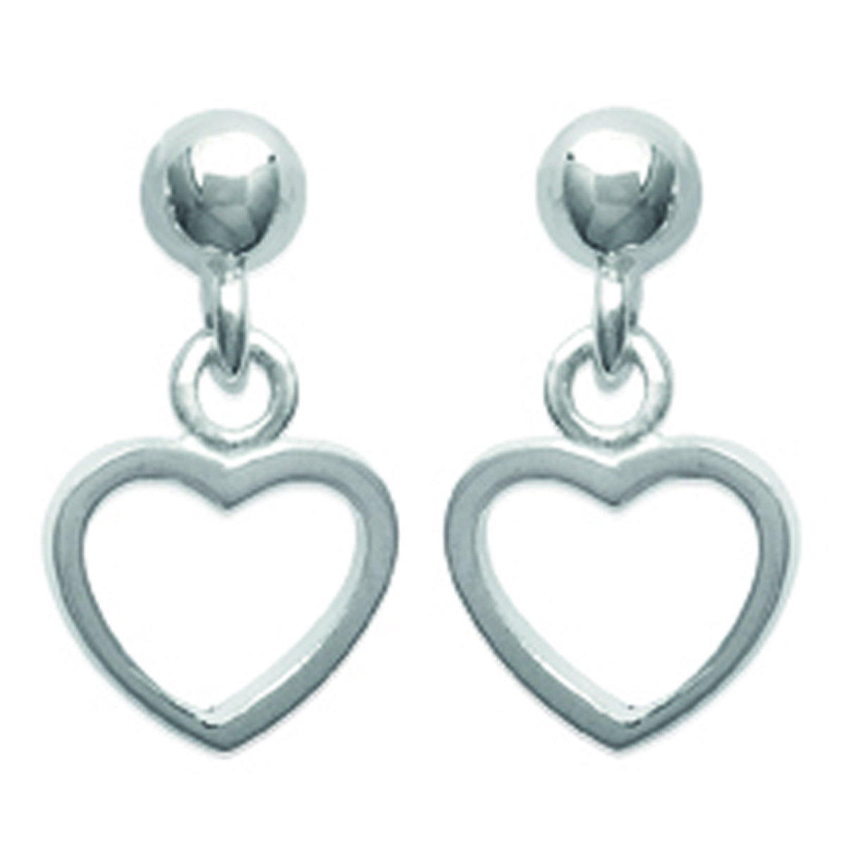 Boucles Argent \'Love\' argenté - 10x6 mm - [H6170]