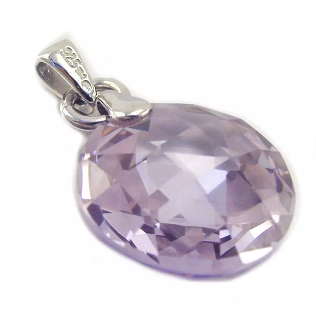 les trésors de lily Pendentif Argent 'Linda' Lavande [E9235]