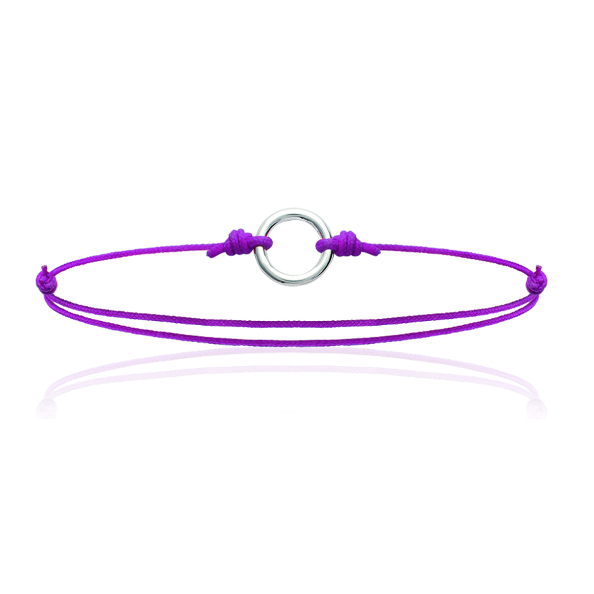 Bracelet Argent \'Chorégraphie\' argenté rose - 10 mm - [K3857]