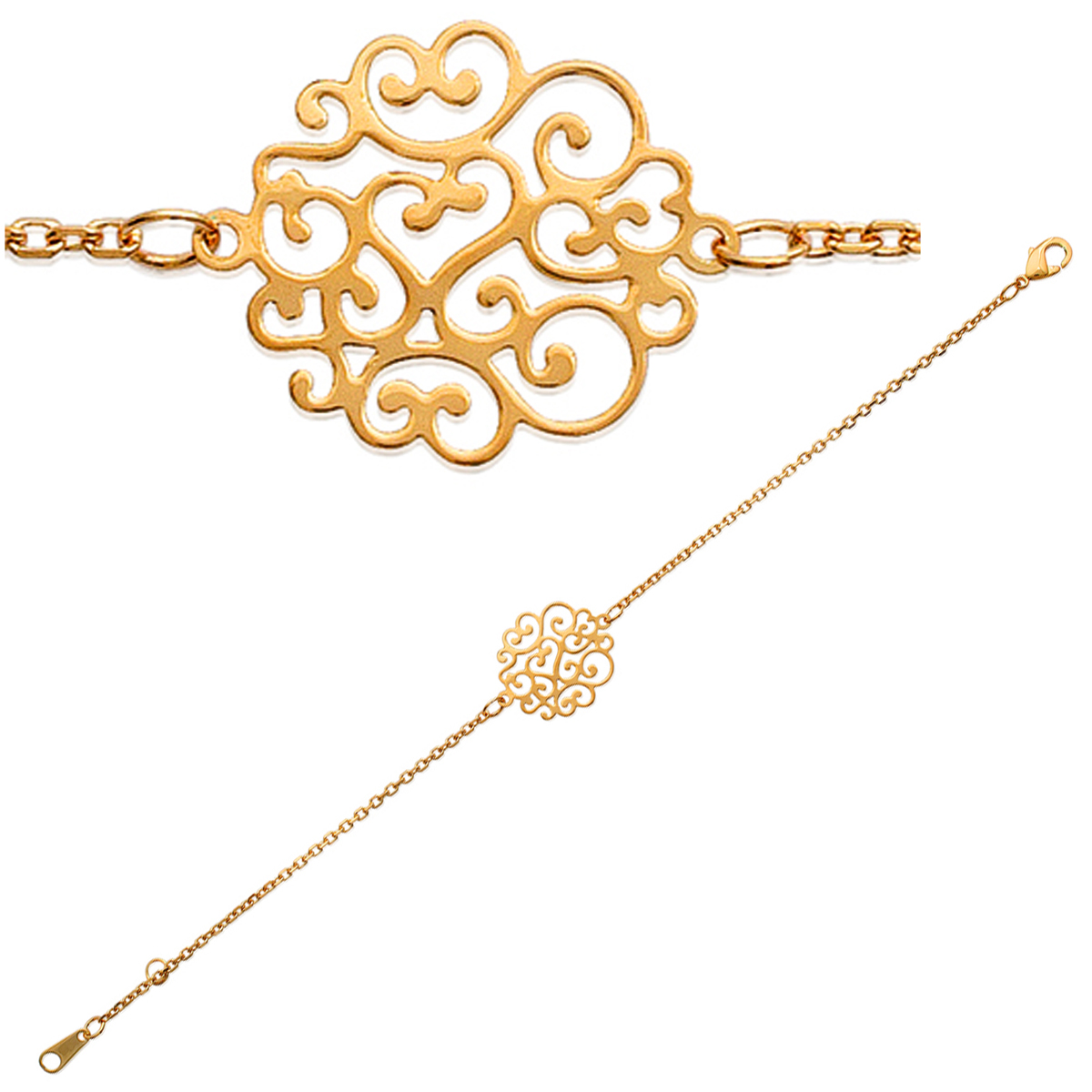 Bracelet Plaqué Or \'Chorégraphie\' doré - 16 mm - [H6260]