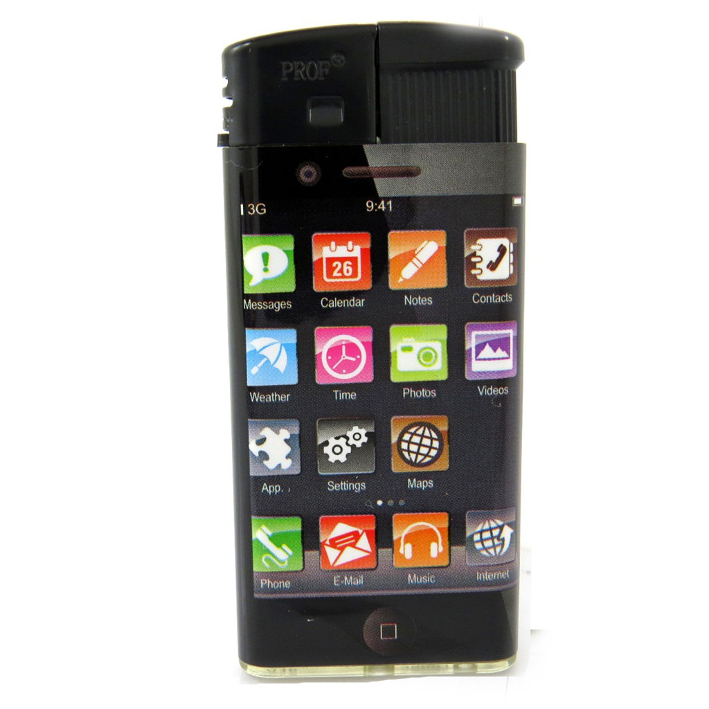 Briquet électronique \'Iphone\' noir - [L7817]