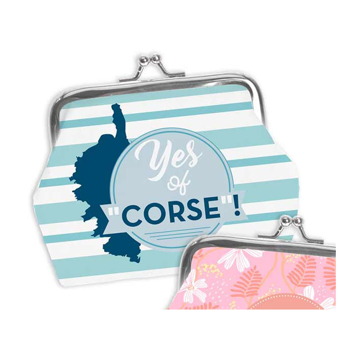 Porte-monnaie \'Corsica\' bleu (Yes of Corse !) - 13x105x2 cm - [A0467]