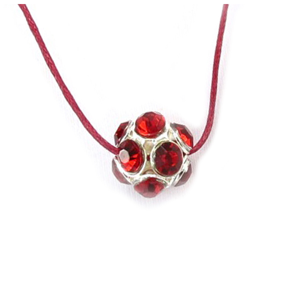 Collier cristal \'Sissi\' rouge - 12 mm - [R3245]