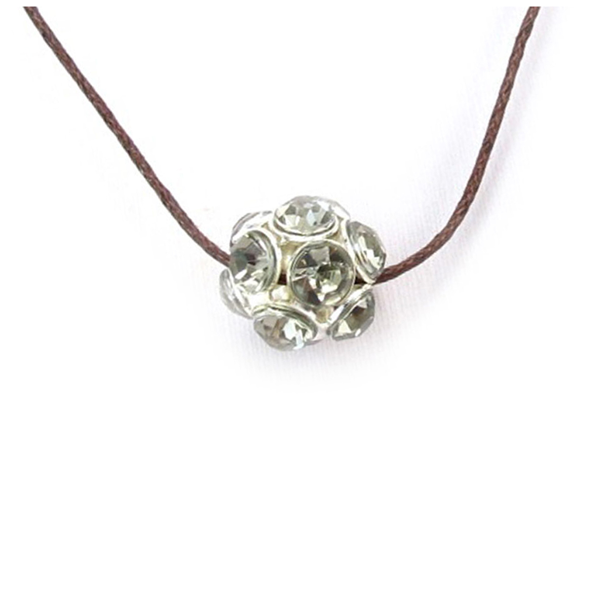 Collier cristal \'Sissi\' blanc - 12 mm - [R3246]