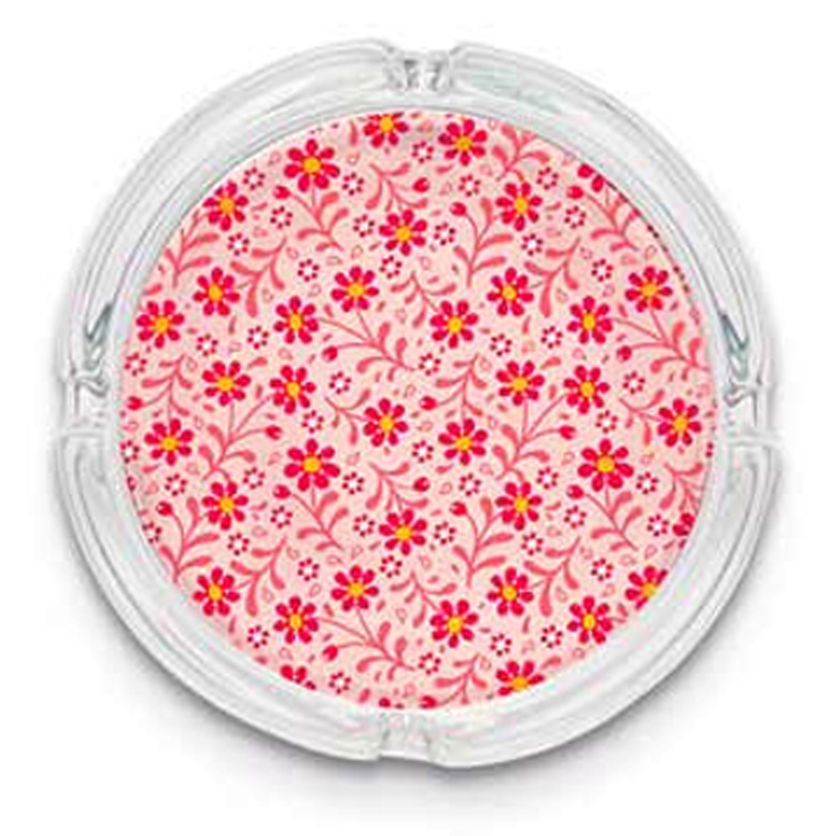 Cendrier verre \'Liberty\' rouge rose - 105x35 cm - [A0654]