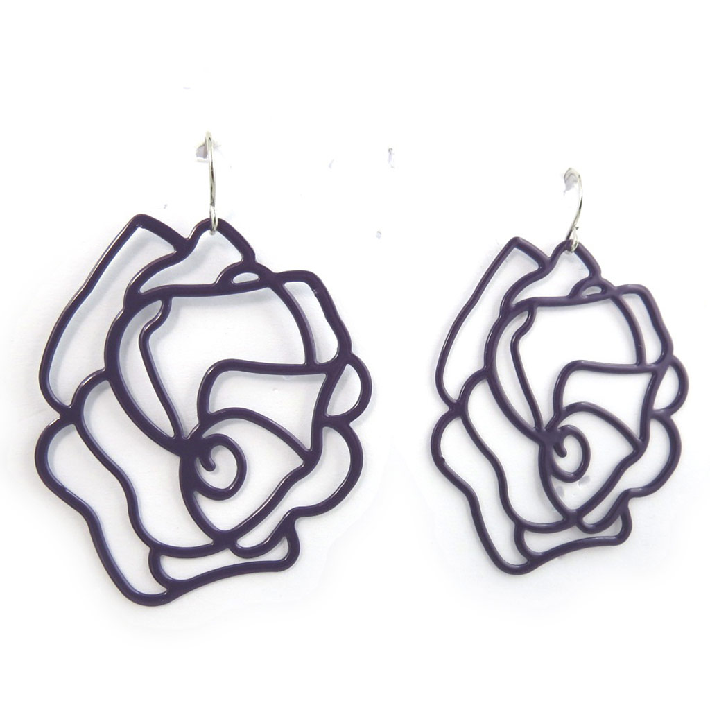 Boucles \'Rosa Romantica\' violet - 5x4 cm - [M4125]