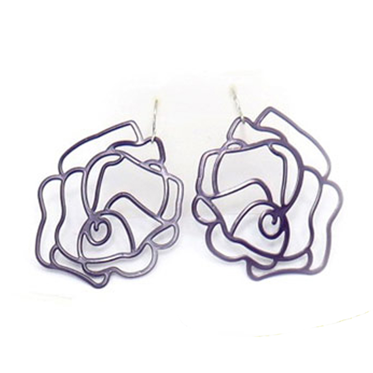 Boucles \'Rosa Romantica\' violet - 5x4 cm - [R3279]