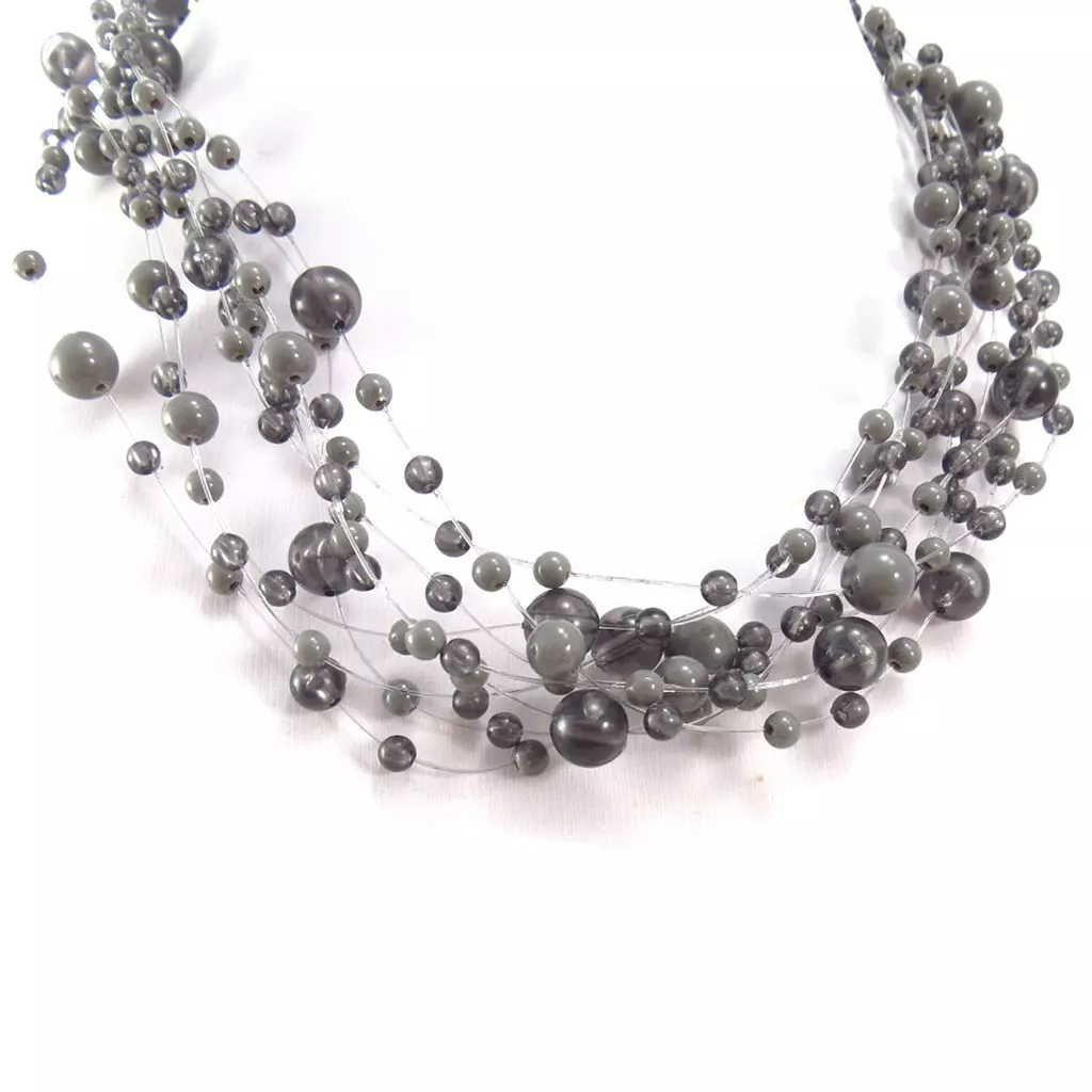 les trésors de lily Collier 'Brume' gris taille unique [R3337]