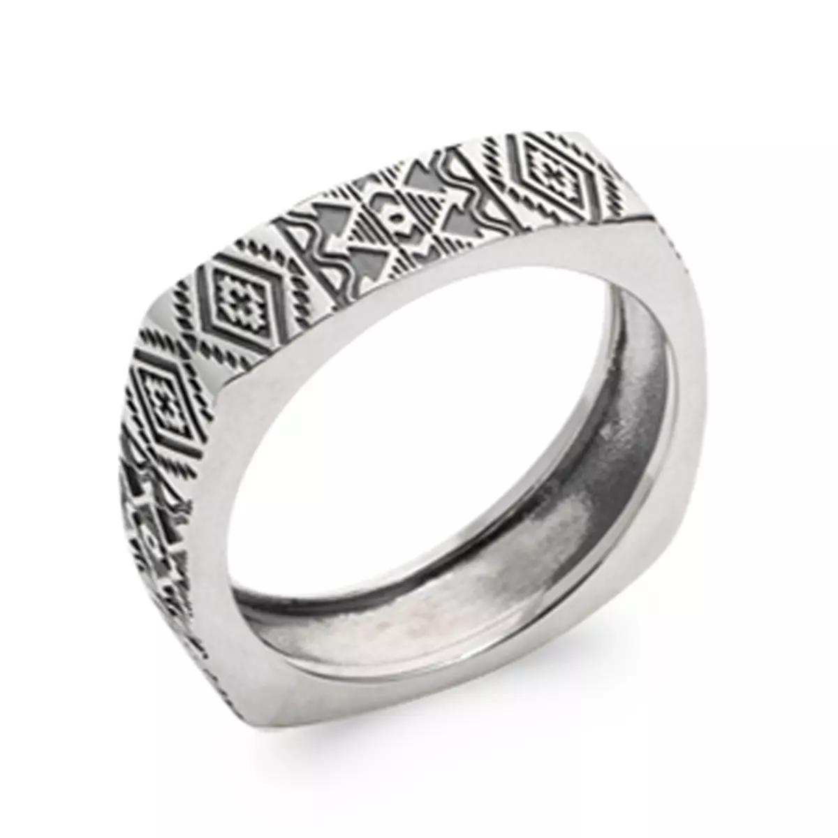 les trésors de lily Bague Argent 'Cléopatra' argenté vieilli 6 mm [R3647]