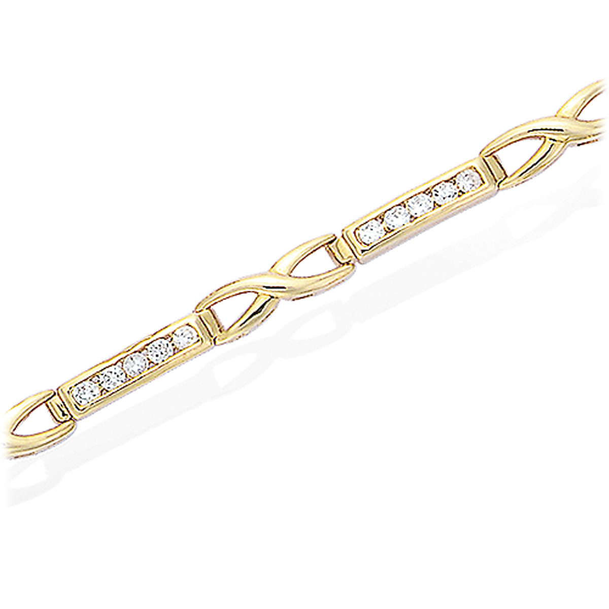 Bracelet Plaqué or \'Déesse\' blanc doré - 3 mm - [L4588]