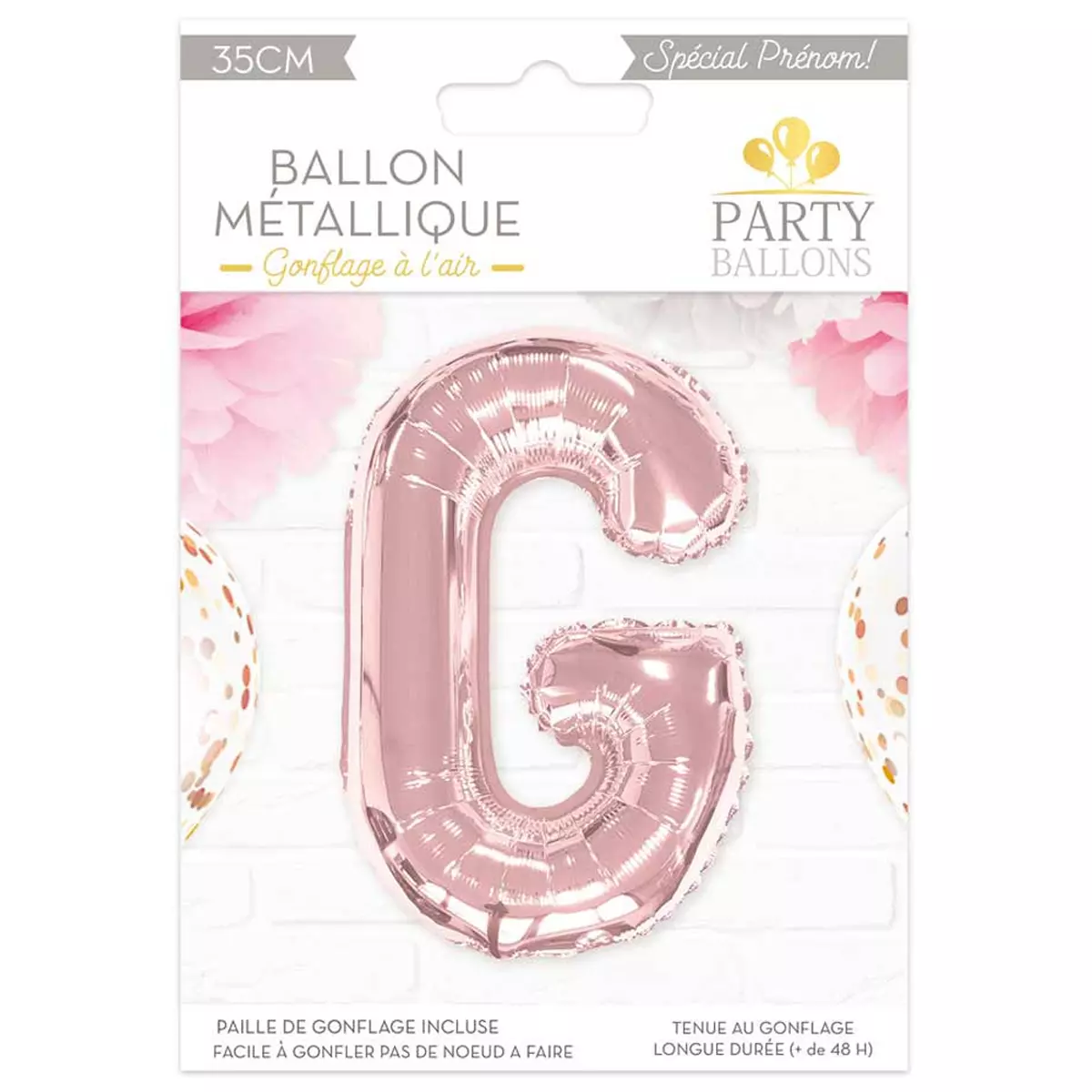 les trésors de lily Ballon métallique 'Lettre G' rosé 35 cm [A0437]