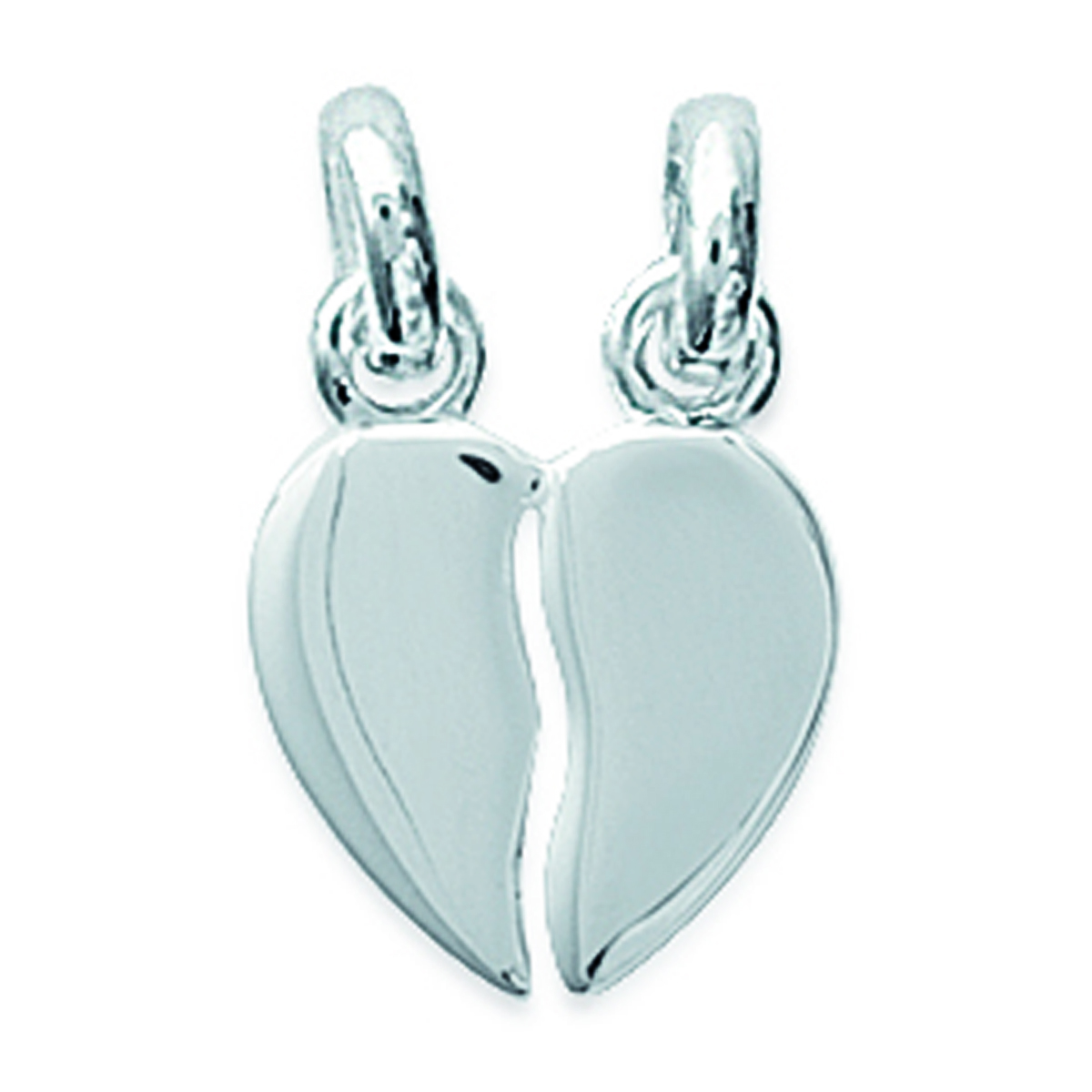 Pendentif Argent \'Âmes Soeurs\' argenté - 11x11 mm - [A3384]