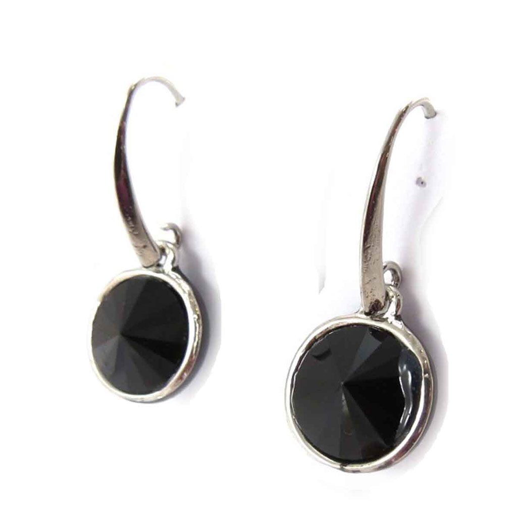 Boucles Créateur \'Sissi\' noir - [J7843]