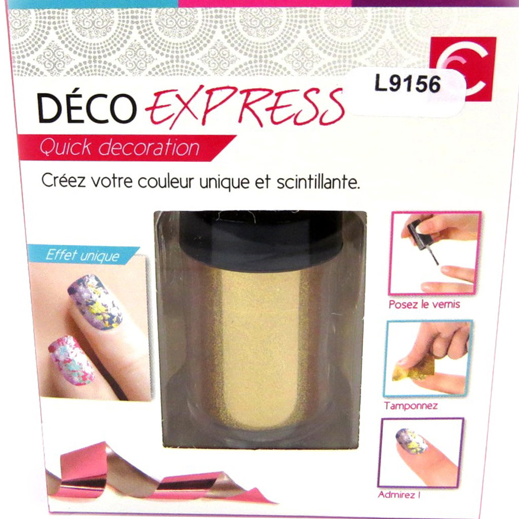 Déco express ongles \'Coloriage\' doré - [L9156]