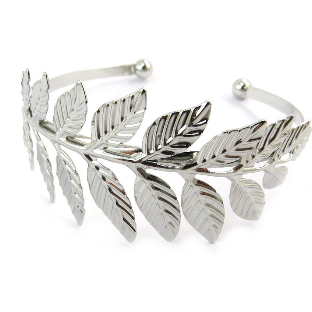 Bracelet créateur \'Cleopatra\' argenté - [N4697]