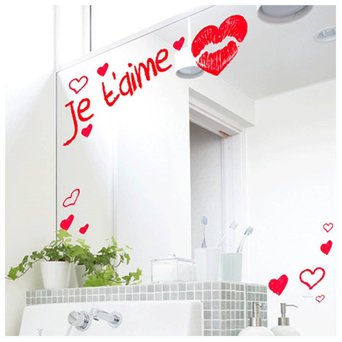 Planche de stickers \'Je t\'aime\' (20x70 cm) - [L4977]
