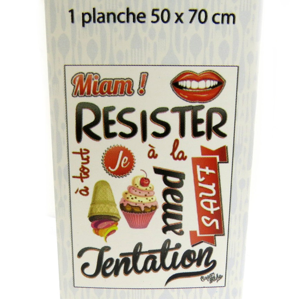 Planche de stickers \'Résister à la Tentation\' (50x70 cm) - [L4985]