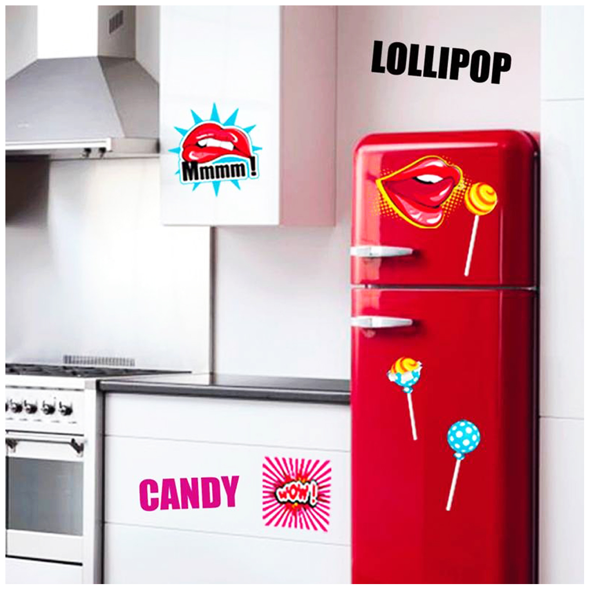 Planche de stickers \'Sucettes\' (50x70 cm) - [L4994]